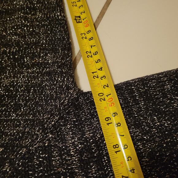 Vintage Bonnie Boerer Sweater Women's L Grey Longline Graphic Knit Pullover 80s - Picture 10 of 11